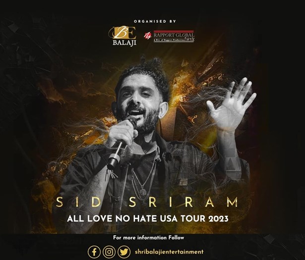 Sid Sriram Live Concert in Oakland